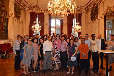 The participants during the welcome ceremony at the City Hall in Strasbourg