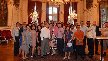 Les participants lors de la cérémonie d’accueil organisée à l’Hôtel de ville de Strasbourg