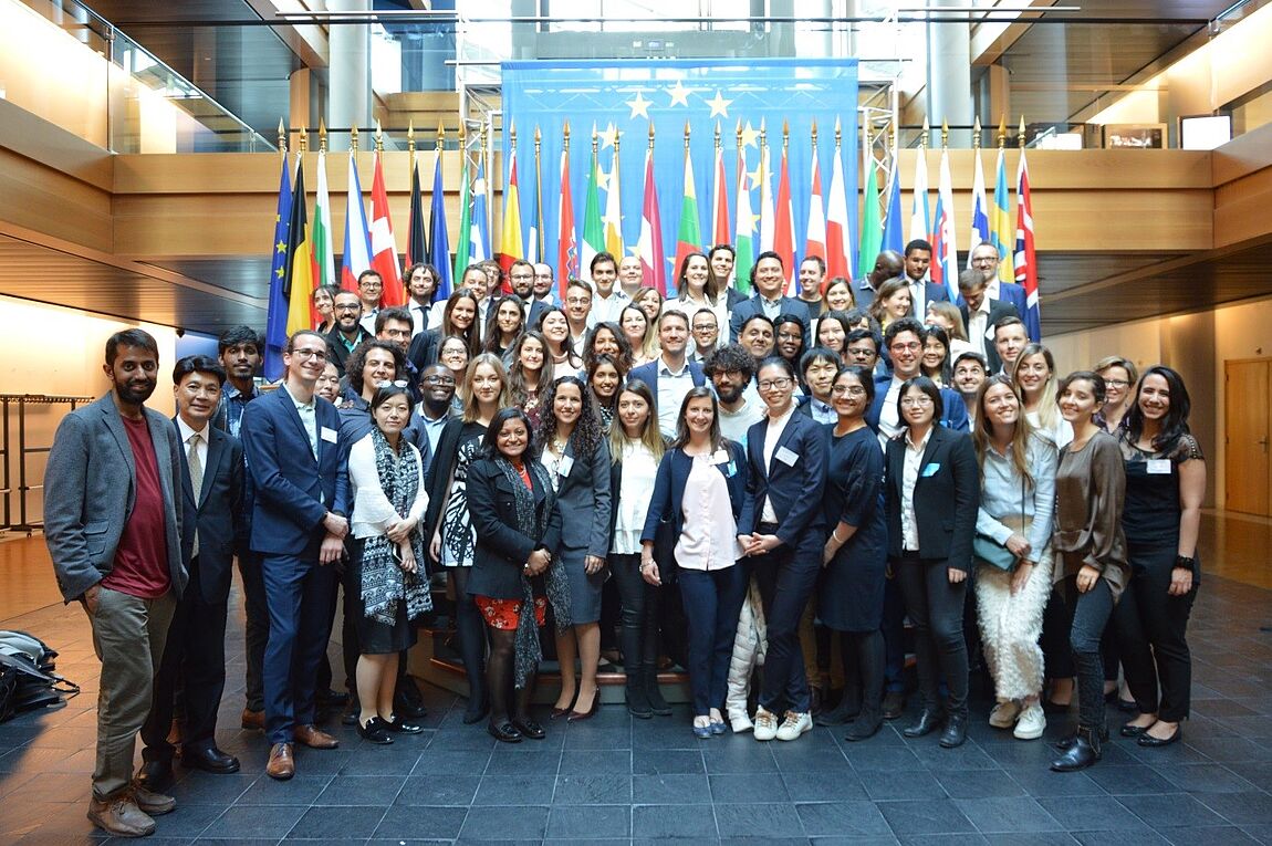 Quelques participants à la visite du Parlement Européen